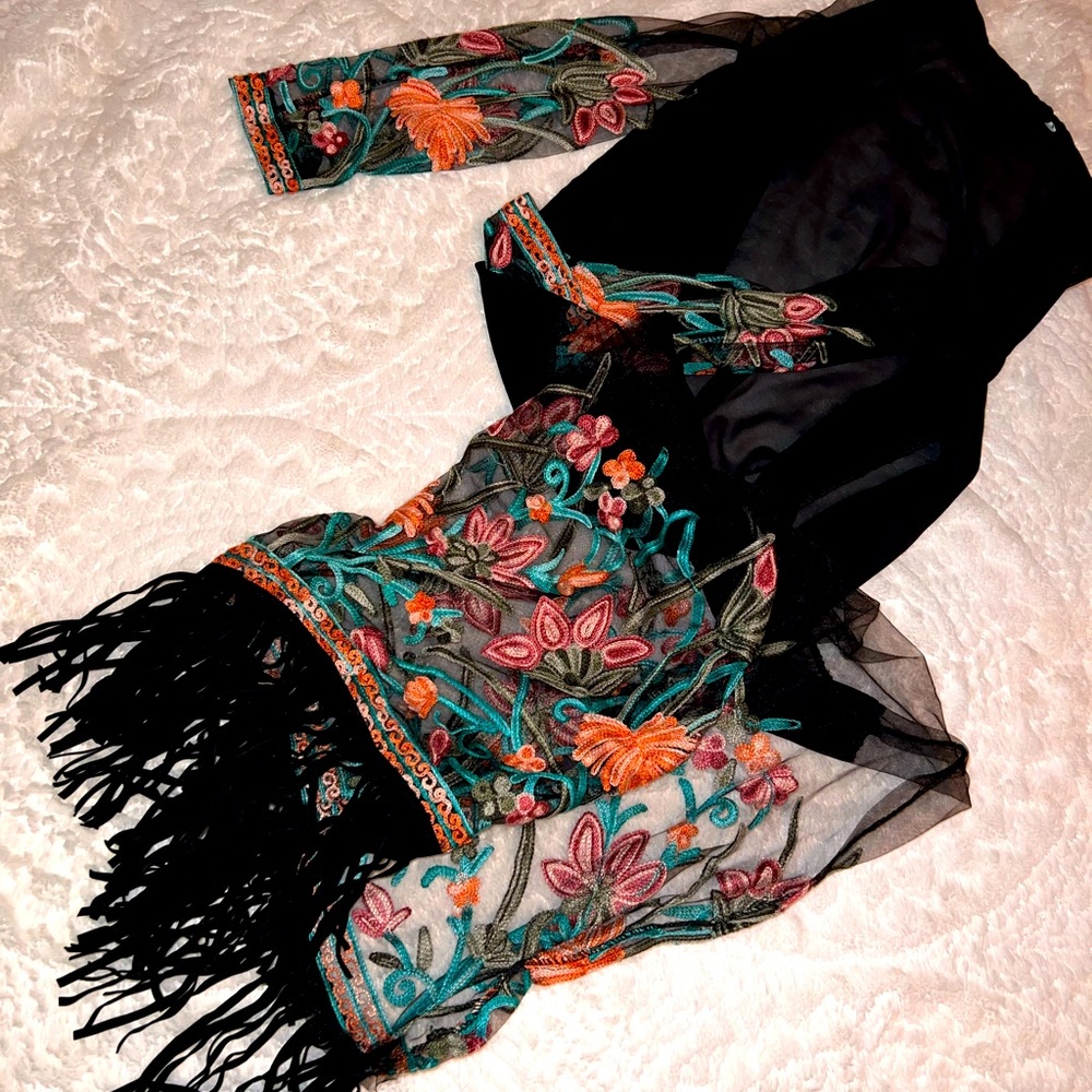 Gorgeous western vintage, transparent shawl